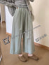 WANWAN Plain Wide Leg Cotton Trousers